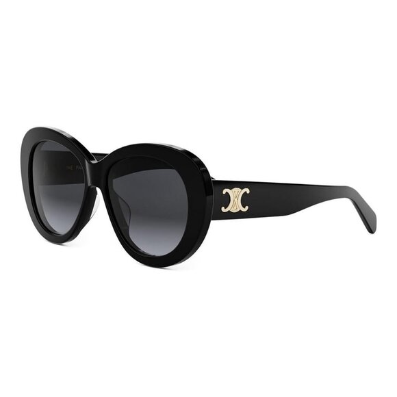 New CELINE Triomphe Black Cat Eye CL40317U 01B Sunglasses Women - Picture 1 of 3
